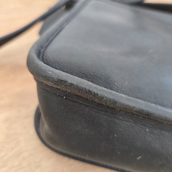 Coach 9145 Legacy Flap Crossbody Shoulder Bag Dark Gray Leather Vintage Purse - Picture 8 of 16